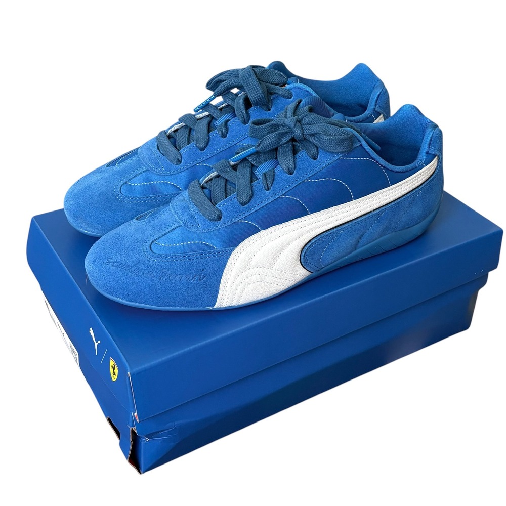 Puma Scuderia Ferrari Speedcat Monza Blue White Mens Driving Shoes 11 Race